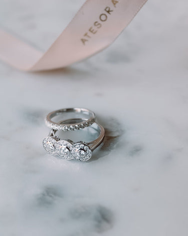 Anillo Moissanita Cintillo Banda - Atesorame