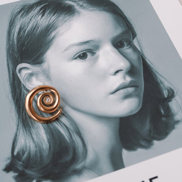 Aros Oversize Espiral Gold