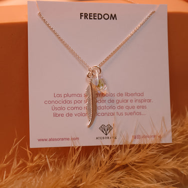 Collar Freedom Cristal Claro Silver