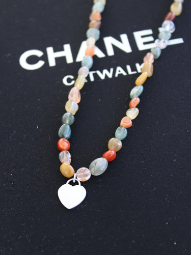 Collar Personalizado Heart Piedras Naturales - Atesorame