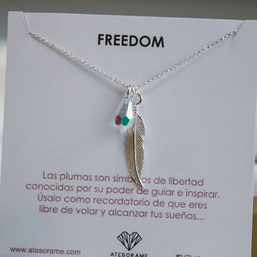 Collar Freedom Cristal Claro Silver