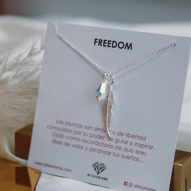 Collar Freedom Cristal Claro Silver