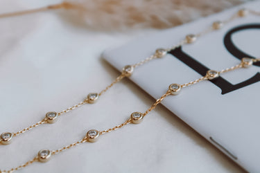 Collar Moissanita Elena Gold 20 - Atesorame