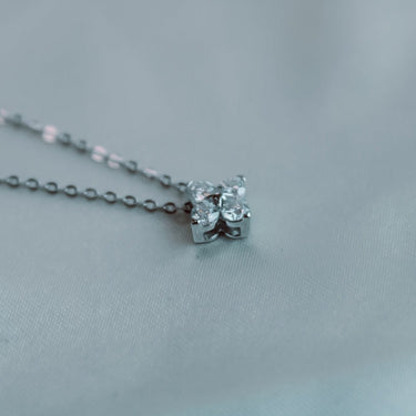 Collar Moissanita Trebol Plata - Atesorame