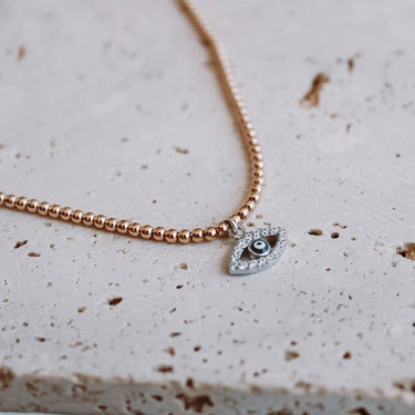 Collar ball Ojo Turco Oro 14k - Atesorame