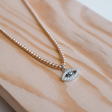 Collar ball Ojo Turco Oro 14k - Atesorame