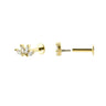 Piercing Longchamp Gold Tope Plano - Atesorame