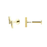 Piercing Rayo Gold Tope Plano - Atesorame