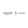 Piercing Triple Star Shine Silver Tope Plano - Atesorame