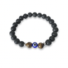 Pulsera Hombre Proteccion Piedra Volcánica - Atesorame