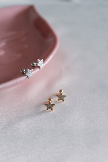Aros Niña Star Plata - Atesorame