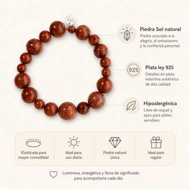 Pulsera Aura Piedra Sol - Atesorame