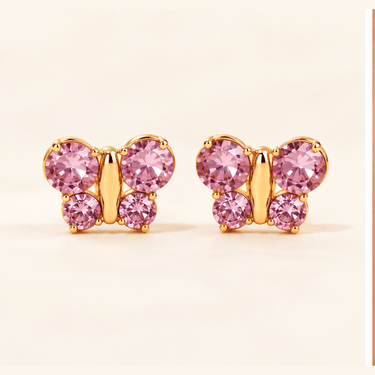 AROS SENSITIVE KIDS - MARIPOSA ROSA 8MM - Atesorame