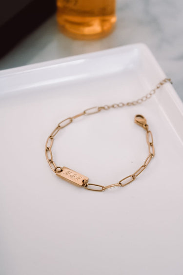 Pulsera personalizada Eslabones Gold - Atesorame