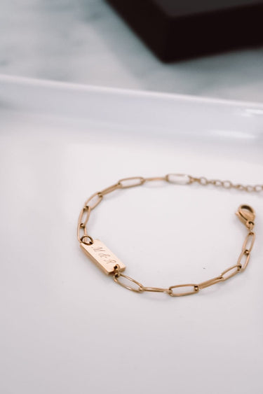 Pulsera personalizada Eslabones Gold - Atesorame