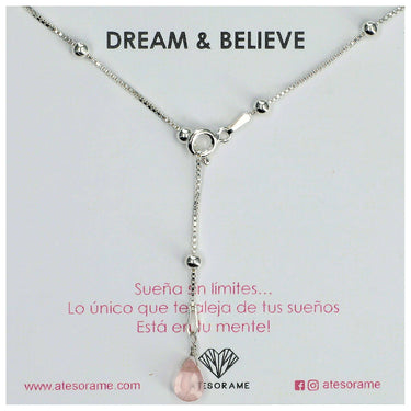 Cascada Melissa Cuarzo Rosa Plata - Atesorame