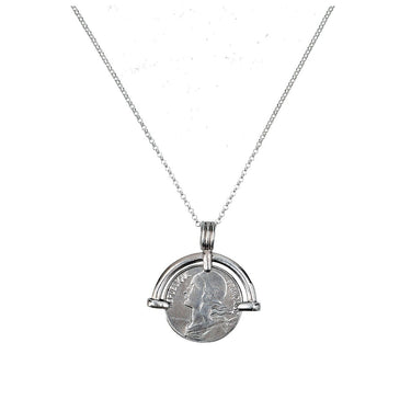 Collar French Coin Plata