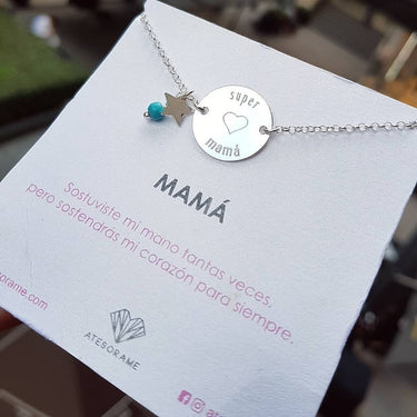 Pulsera Grabada Medalla 18mm - Atesorame